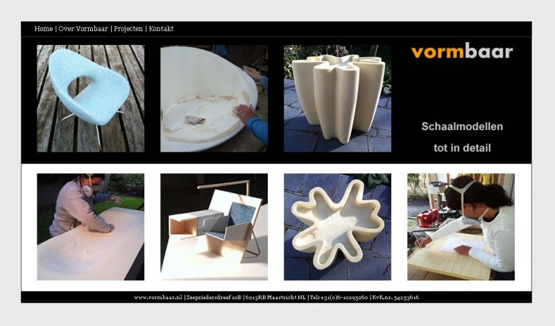 Website www.vormbaar.nl voor Daniëlle Colson