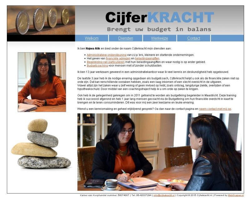 Website "cijferkracht" voor Najwa Atik