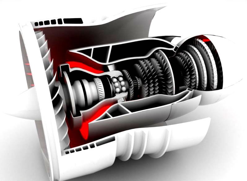 Turbinemotor, modelstudie