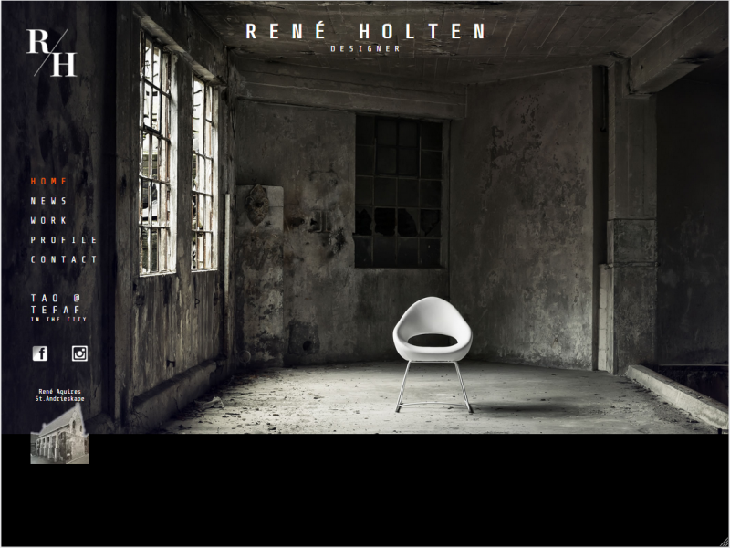 Nieuw design voor Website van René Holten, Designer te Maastricht
