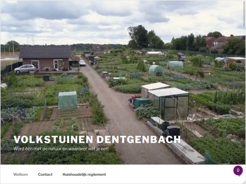 Website voor de volkstuinen Dentgenbach